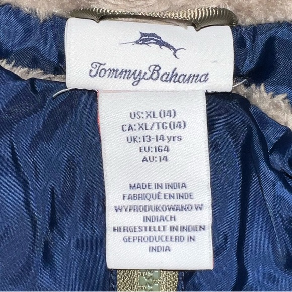 Kids Tommy Bahama Fleece Jacket | Size XL (14) - Picture 6 of 7